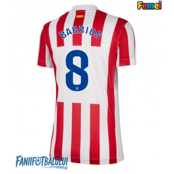 Atletico Madrid Pablo Barrios #8 Tricou Fotbal Replică 2025-26 Femei Acasa